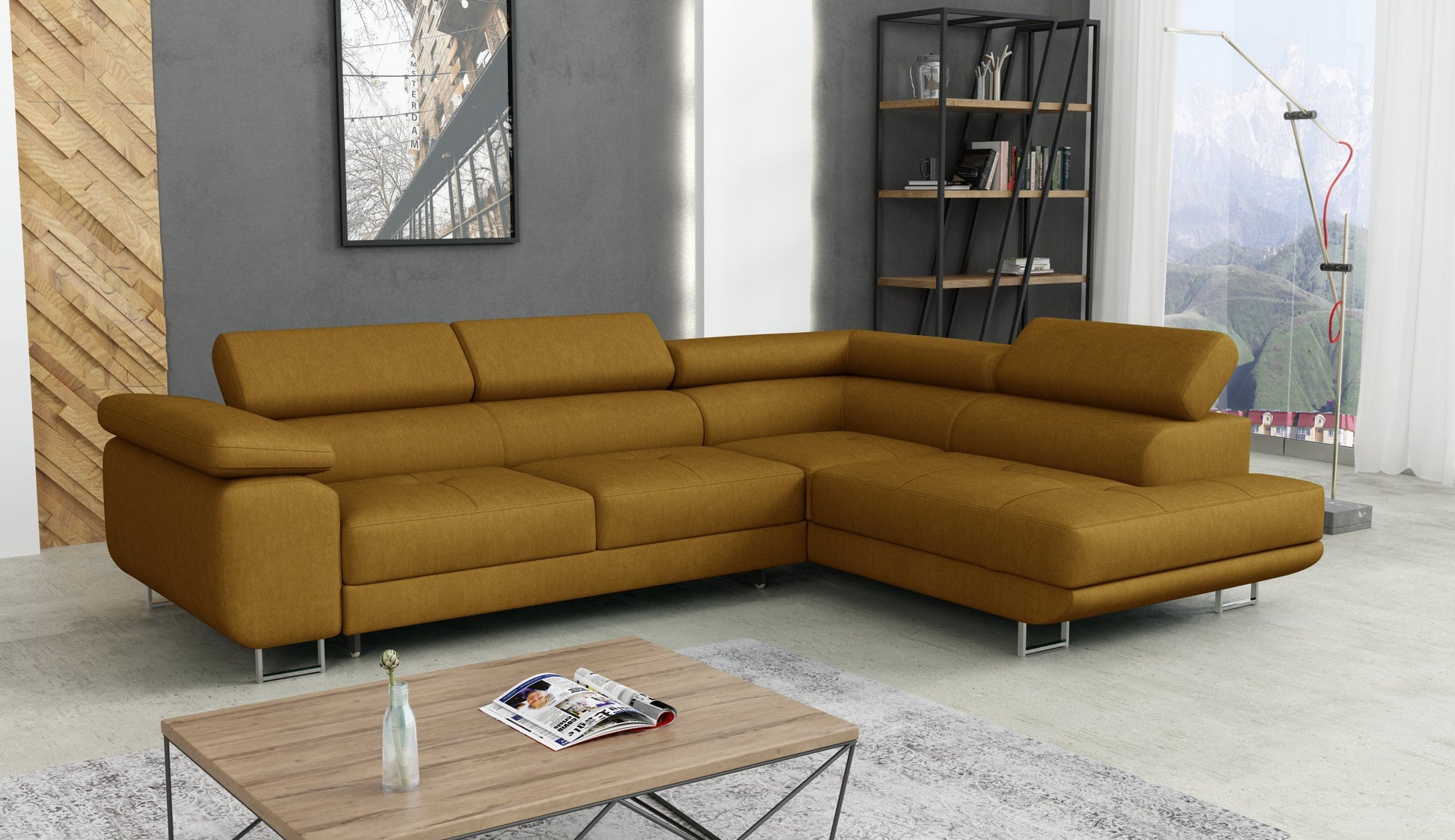 CORNER SOFA BED CALIPSO 275CM KRONOS01 / SPRINGS + FOAM
