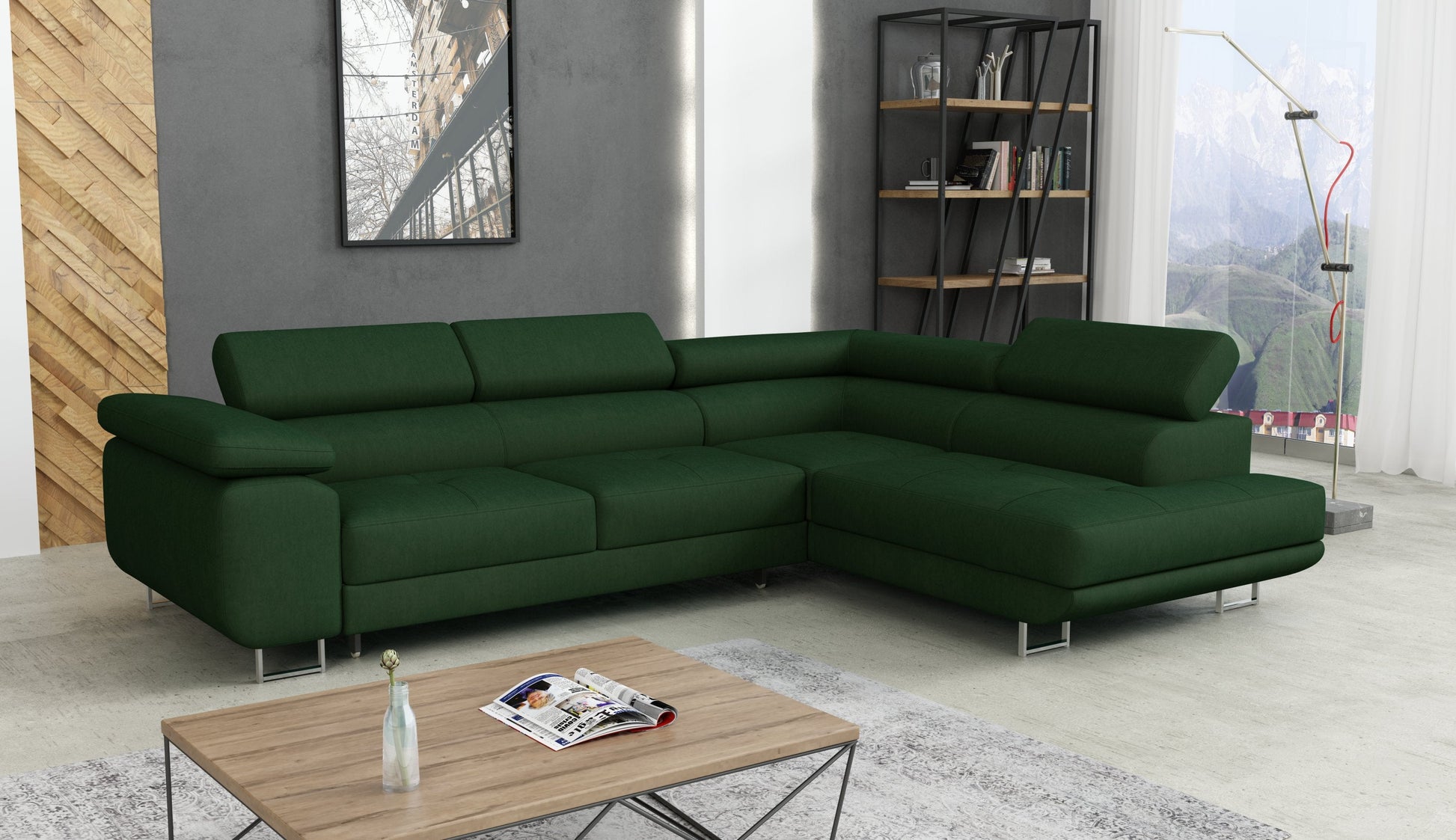 CORNER SOFA BED CALIPSO 275CM KRONOS14 / SPRINGS + FOAM