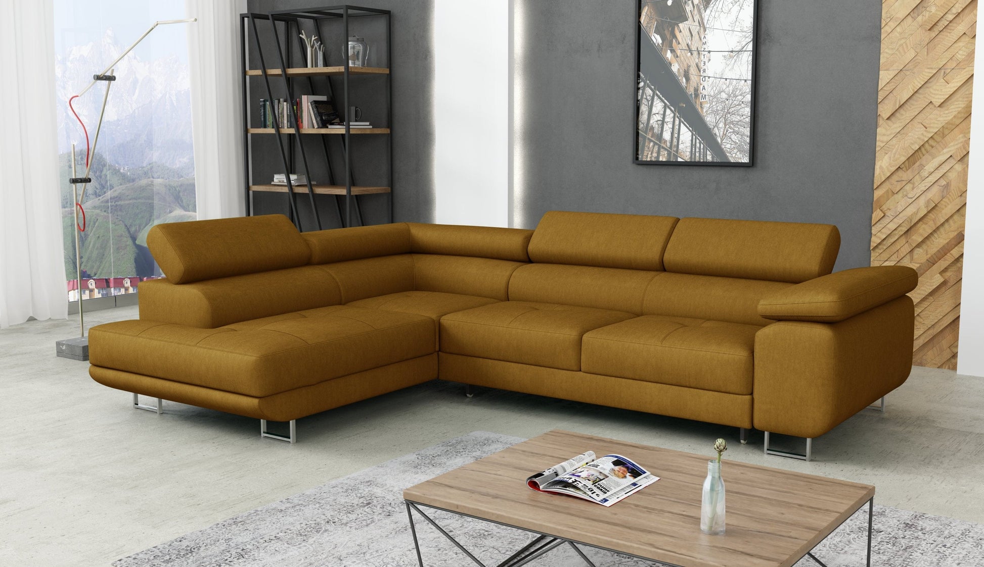 CORNER SOFA BED CALIPSO 275CM KRONOS01 / SPRINGS + FOAM