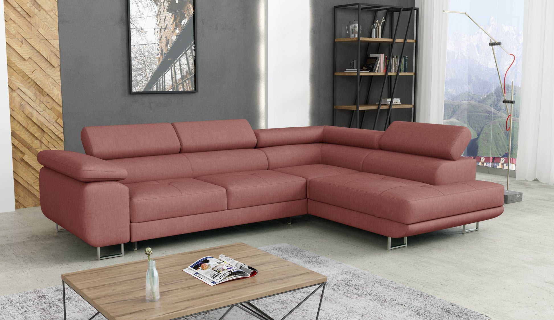 CORNER SOFA BED CALIPSO 275CM KRONOS29 / SPRINGS + FOAM