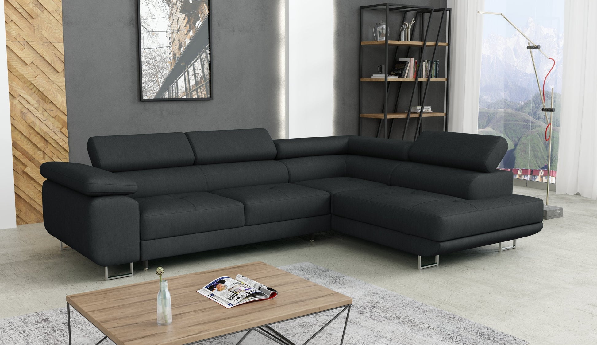 CORNER SOFA BED CALIPSO 275CM KRONOS34 / SPRINGS + FOAM