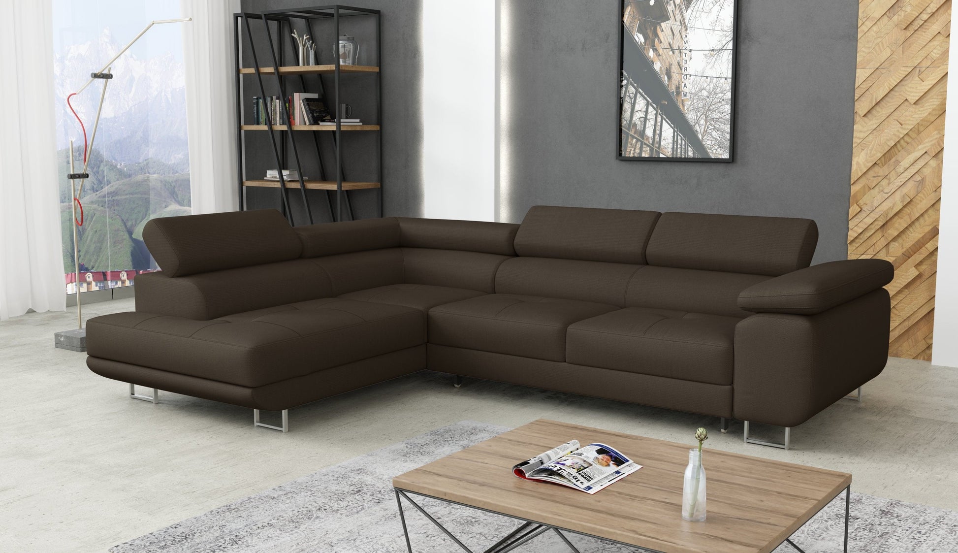 CORNER SOFA BED CALIPSO 275CM PAROS4 / SPRINGS + FOAM