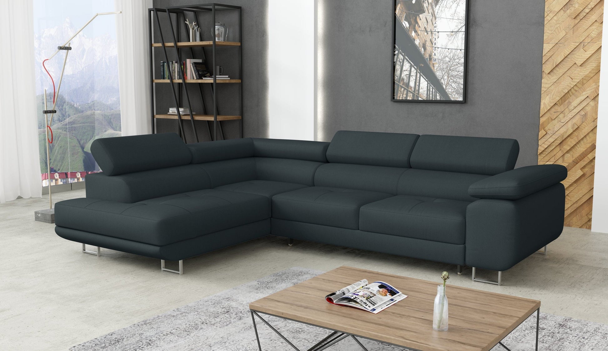 CORNER SOFA BED CALIPSO 275CM PAROS6 / SPRINGS + FOAM