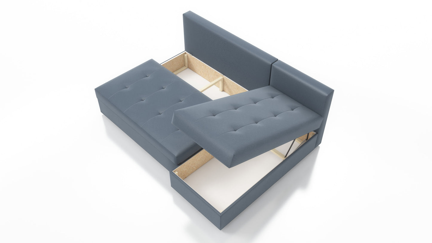 CORNER SOFA BED LOTUS S 200CM 2X STORAGE SPACE