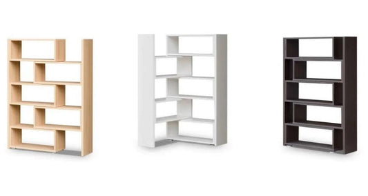 TALL 188CM BOOKCASE SONOMA ADJUSTABLE WIDTH  72-125CM