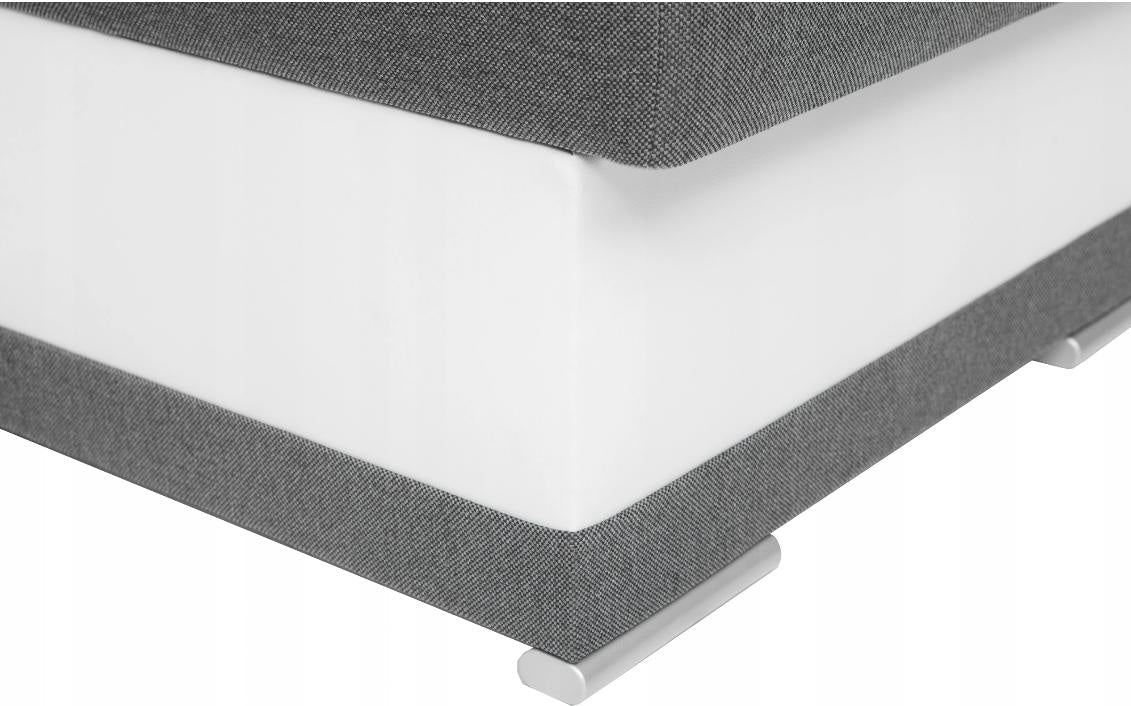 CORNER SOFA BED DINA 236CM 2X STORAGE SPACE GREY/BLACK INARI 91/1114 UNIVERSAL CORNER RIGHT/LEFT CORNER / BONELL SPRINGS + FOAM