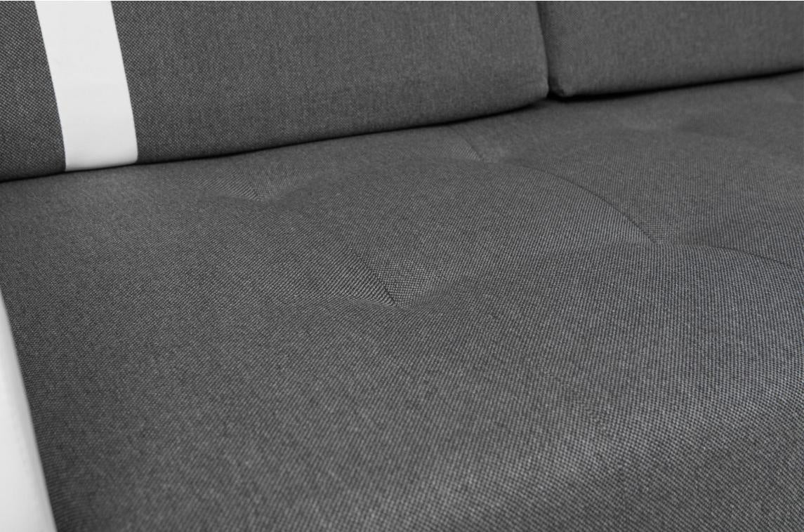 CORNER SOFA BED DINA 236CM 2X STORAGE SPACE GREY/BLACK INARI 91/1114 UNIVERSAL CORNER RIGHT/LEFT CORNER / BONELL SPRINGS + FOAM