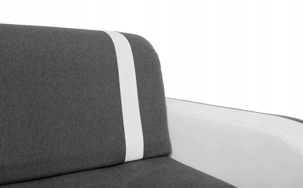 CORNER SOFA BED DINA 236CM 2X STORAGE SPACE GREY/BLACK INARI 91/1114 UNIVERSAL CORNER RIGHT/LEFT CORNER / BONELL SPRINGS + FOAM