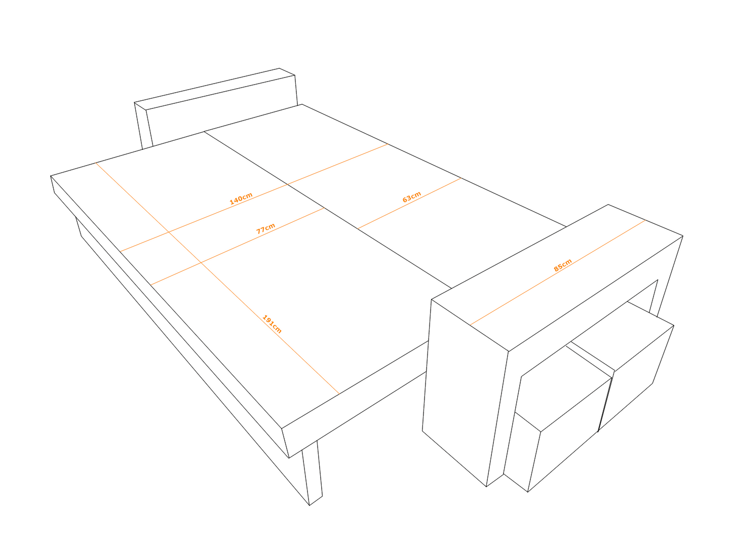 SOFA BED BALI 236CM / BONELL SPRINGS + FOAM