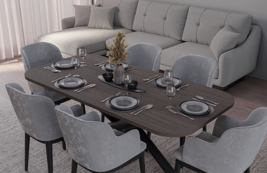 OSLO DINING TABLE WISCONSIN WALNUT 185X90CM