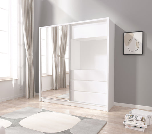 SLIDING DOOR WARDROBE TV 200M WHITE