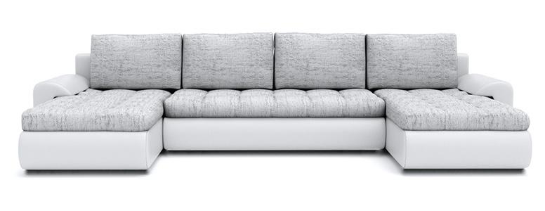 CORNER SOFA BED PRADO U LAWA 09/1115 GREY/WHITE 300CM / SPRINGS + FOAM