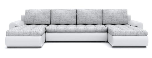 CORNER SOFA BED PRADO U LAWA 09/1115 GREY/WHITE 300CM / SPRINGS + FOAM