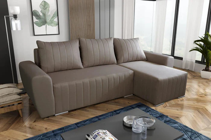 CORNER SOFA BED MALIBU 248CM MALMO 16 / UNIVERSAL RIGHT/LEFT CORNER / FOAM