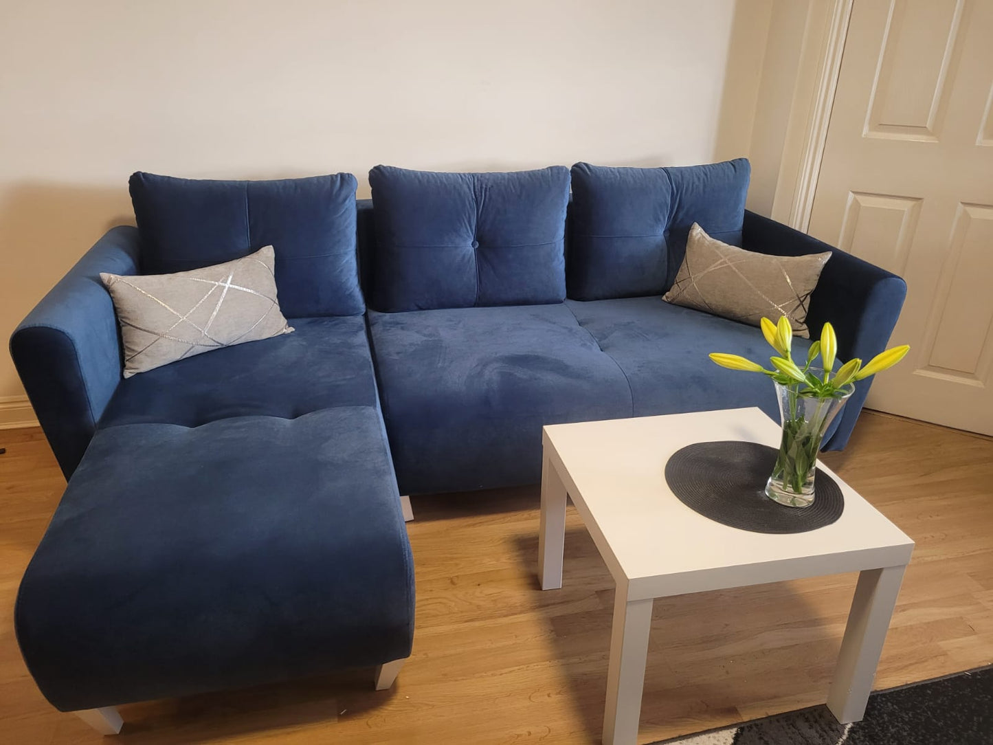 CORNER SOFA BED MONE UNIVERSAL 228cm KRONOS 05 EASY CLEAN FABRIC / BONELL SPRINGS + FOAM