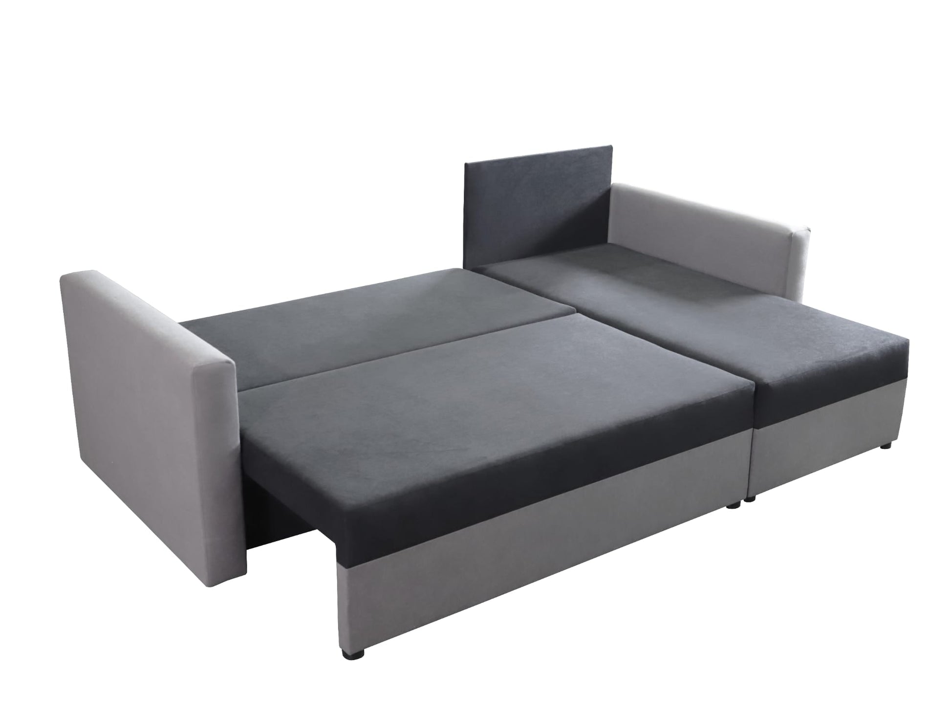 CORNER SOFA BED KEN DARK GREY/BLACK 27+15 222cm universal RIGHT/LEFT CORNER / FOAM