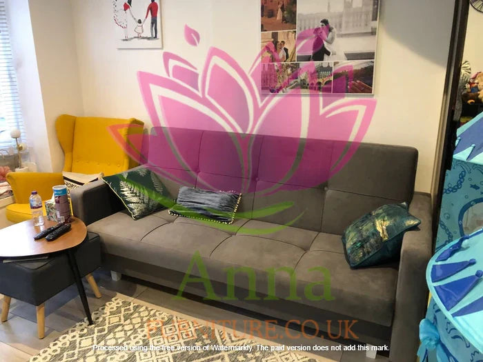 SOFA BED COSMO 210cm / SPRINGS + FOAM CHOICE OF COLOR EASY CLEAN FABRIC