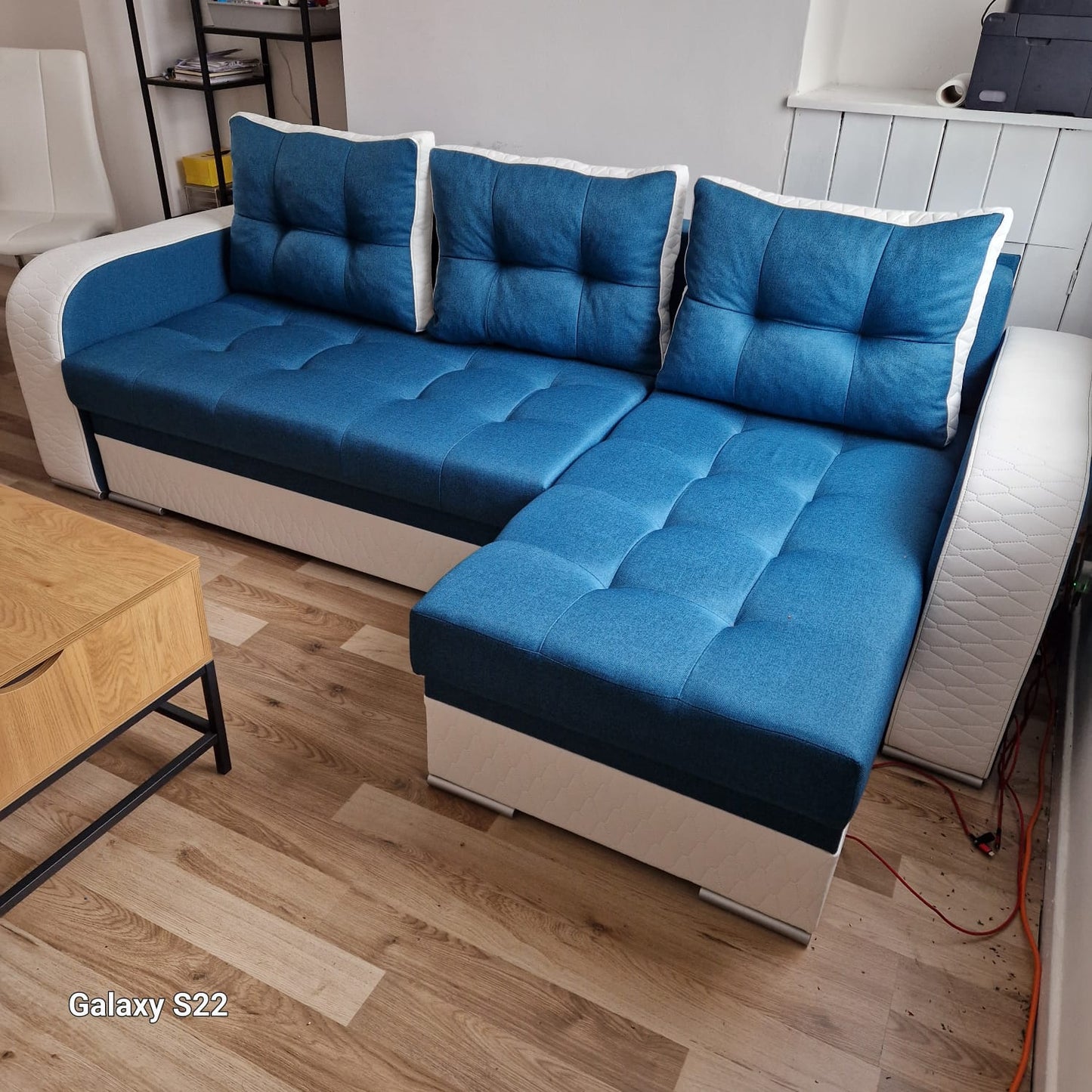 CORNER SOFA BED SAM TWIST 12 / 1115 236CM 2X STORAGE SPACE universal RIGHT/LEFT CORNER / BONELL SPRINGS + FOAM