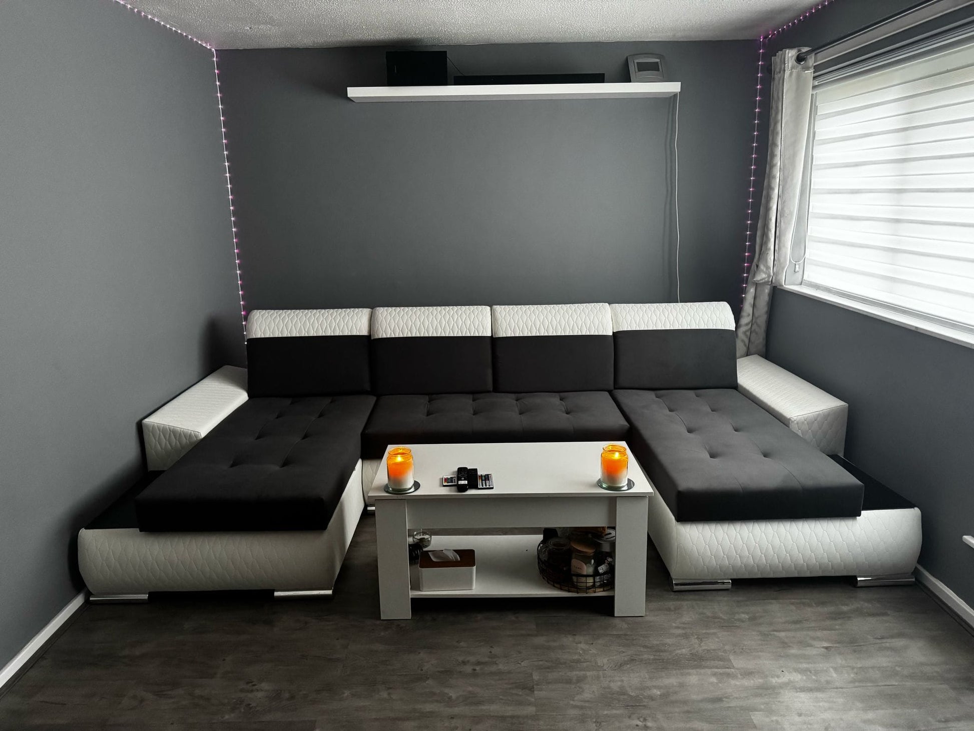 CORNER SOFA BED LONDON U SHAPE 2316/1115/60 322CM 3X STORAGE SPACE STAIN RESISTANT EASY CLEAN FABRIC / BONELL SPRINGS + FOAM