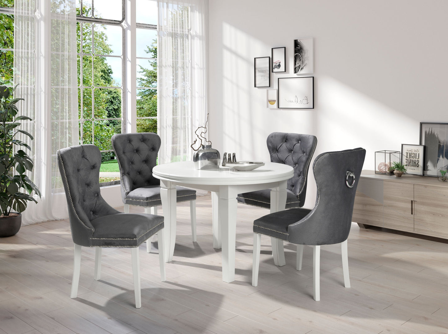 BOSS DINING SET WITH 4 CHAIRS EXTANDABLE TABLE