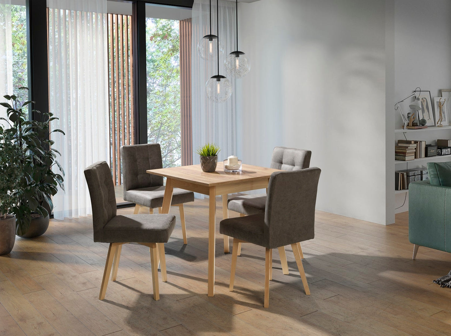 OSLO DINING SET WITH 4 CHAIRS