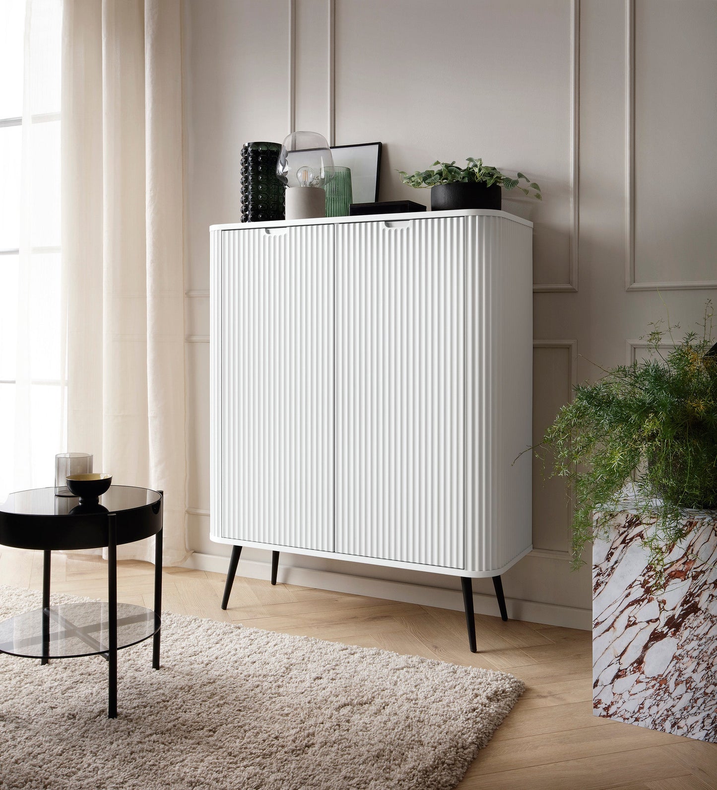 LIVING ROOM ZOVI FURNITURE SET WHITE