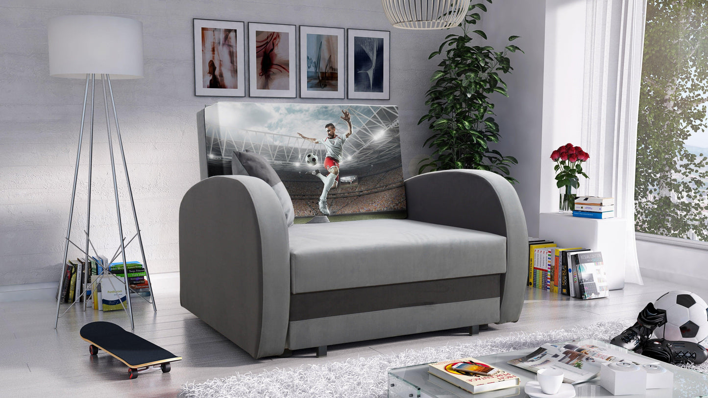 SINGLE SOFA BED TOLA 100CM *CHOICE OF COLORS* EASY CLEAN FABRIC / FOAM