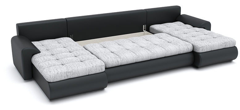 CORNER SOFA BED PRADO U TRINITY 08/1115 300CM / SPRINGS + FOAM EASY CLEAN FABRIC