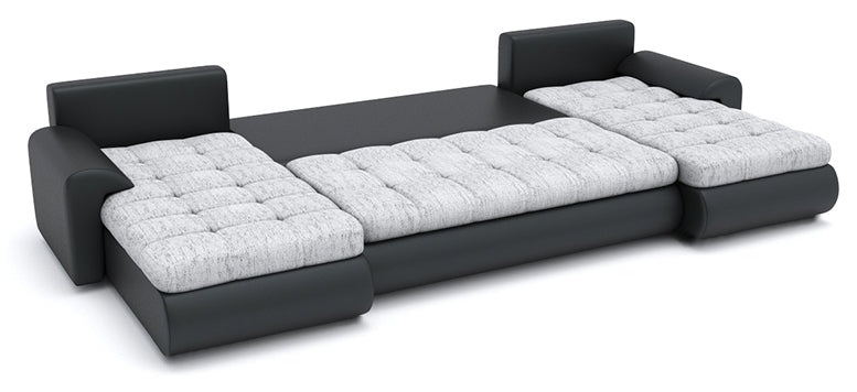 CORNER SOFA BED PRADO U TRINITY 08/1115 300CM / SPRINGS + FOAM EASY CLEAN FABRIC