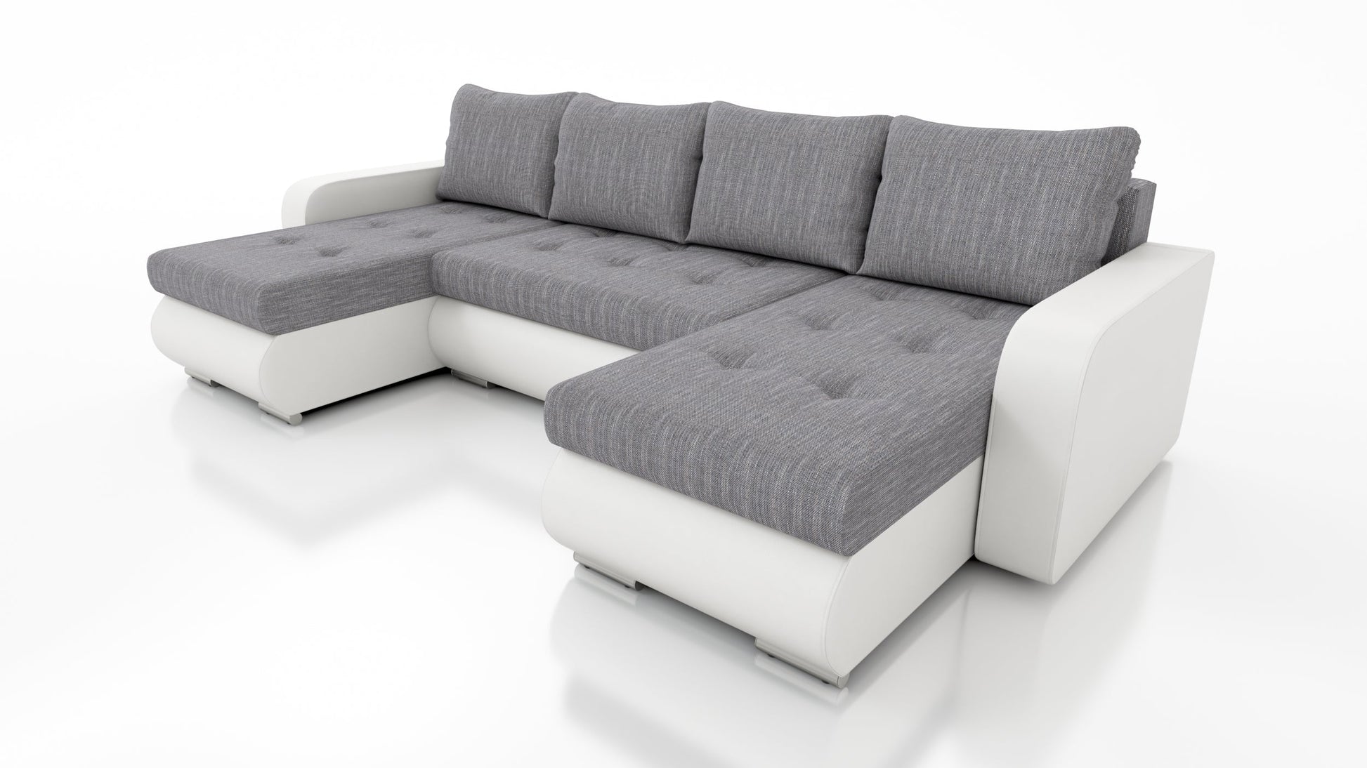 CORNER SOFA BED DAVY U 300CM CHOICE OF COLORS / BONNELL SPRING + FOAM