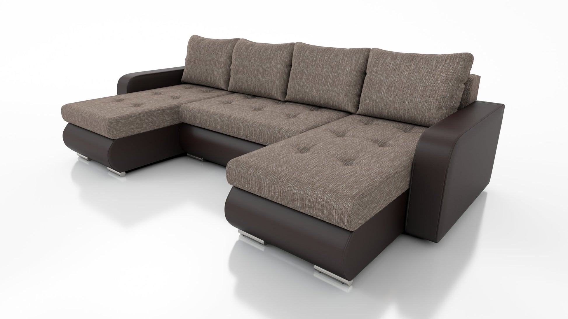 CORNER SOFA BED DAVY U 300CM CHOICE OF COLORS / BONNELL SPRING + FOAM