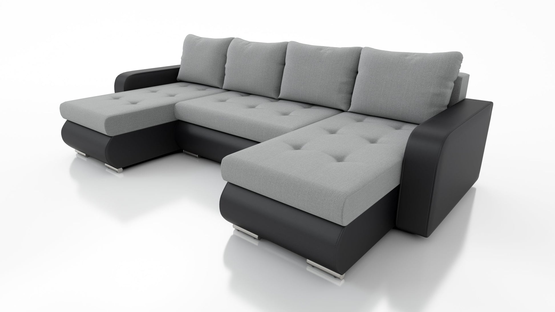 CORNER SOFA BED DAVY U 300CM CHOICE OF COLORS / BONNELL SPRING + FOAM