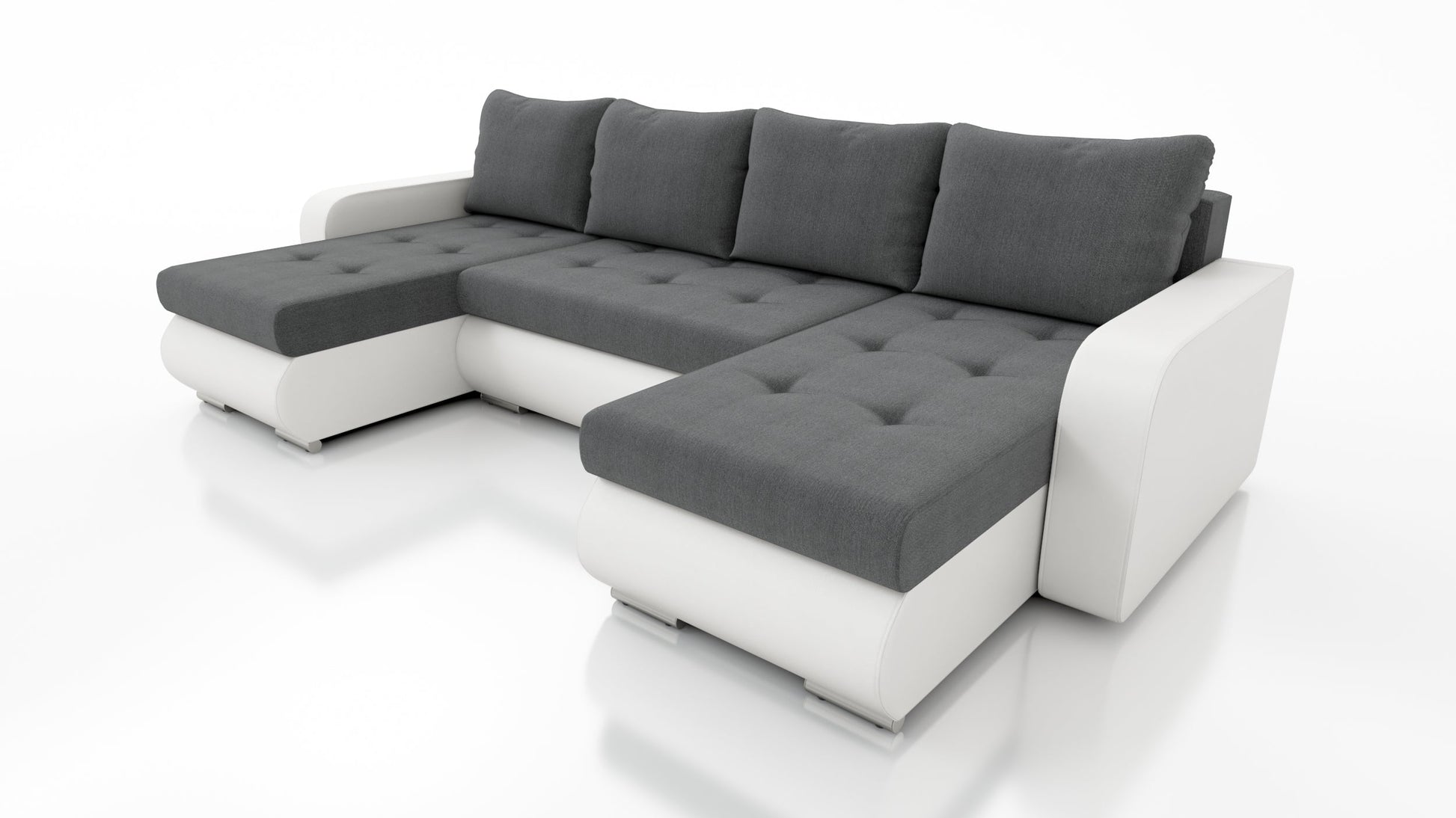 CORNER SOFA BED DAVY U 300CM CHOICE OF COLORS / BONNELL SPRING + FOAM
