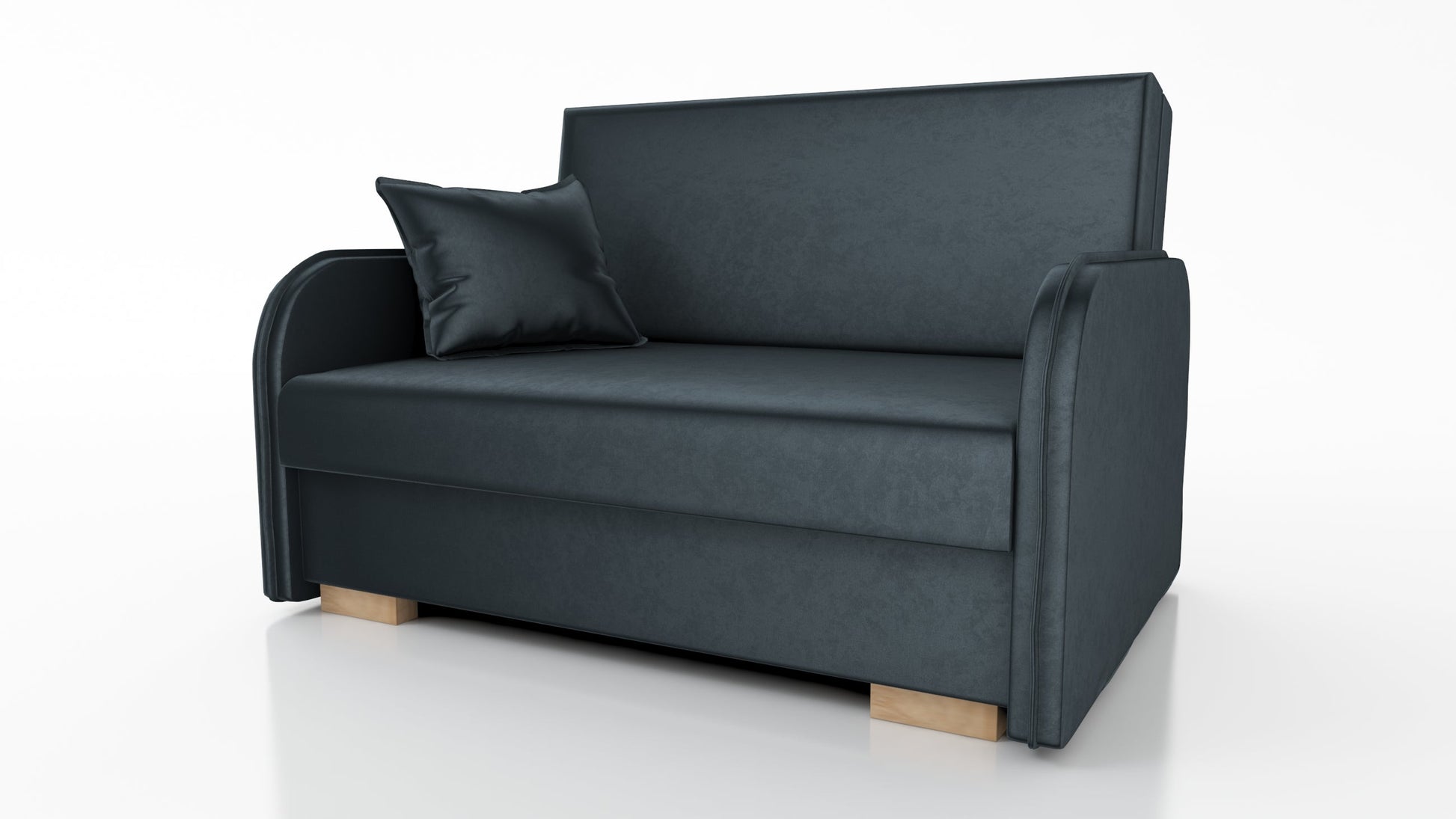 2 SEATER SOFA BED GOLDY 124CM EASY CLEAN FABRIC / SPRINGS + FOAM