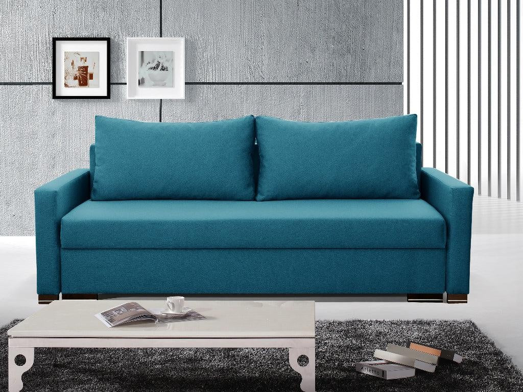 SOFA BED AMY 226cm CHOICE OF 9 COLORS / BONELL SPRINGS + FOAM