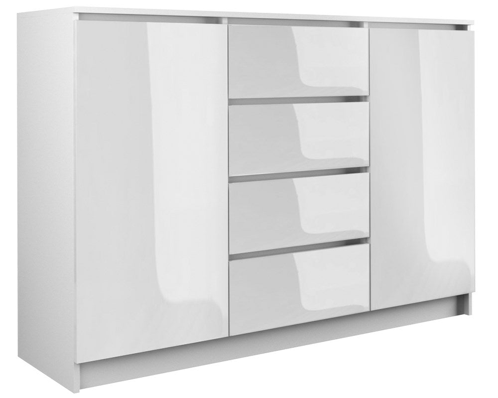 CHEST 2D4S 120cm - WHITE GLOSS