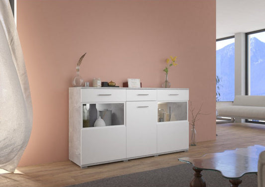 SIDEBOARD MAXI WHITE/GREY 154CM