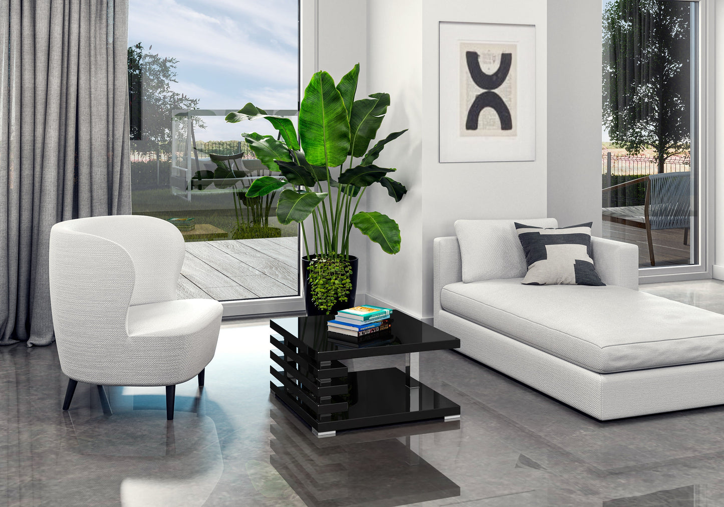 COFFEE TABLE KYOTO BLACK GLOSS