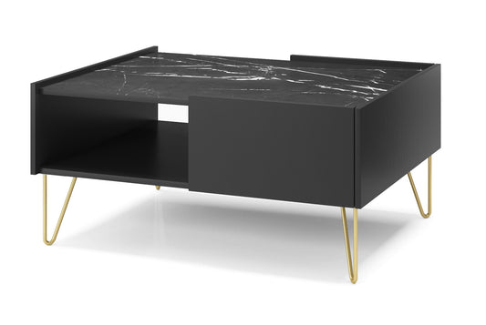 Coffee Table HARMONY 05 black / black marble