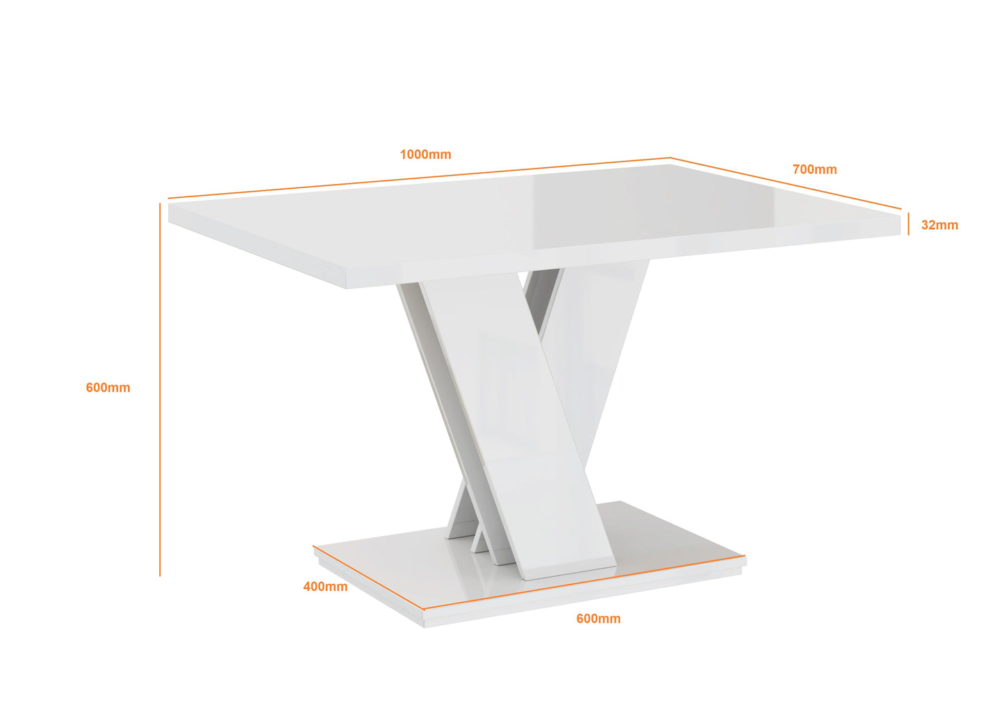 COFFEE TABLE MASIV MINI WHITE GLOSS