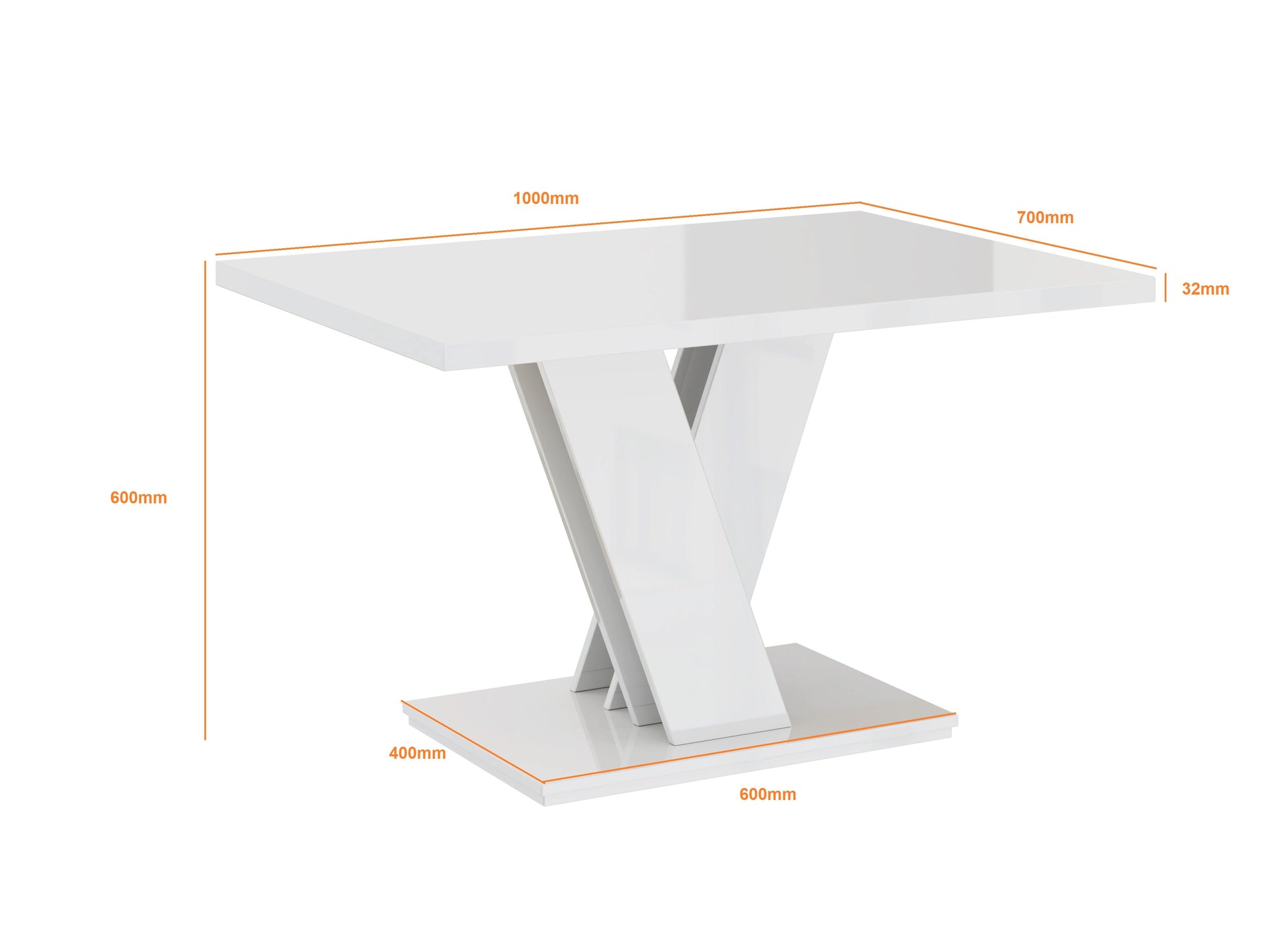 COFFEE TABLE MASIV MINI WHITE GLOSS