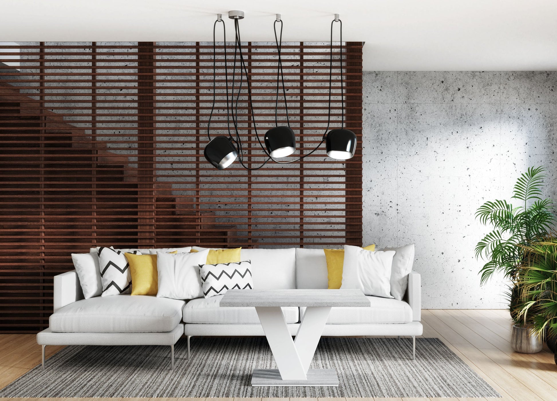 COFFEE TABLE MASIV MINI WHITE / STONE GREY