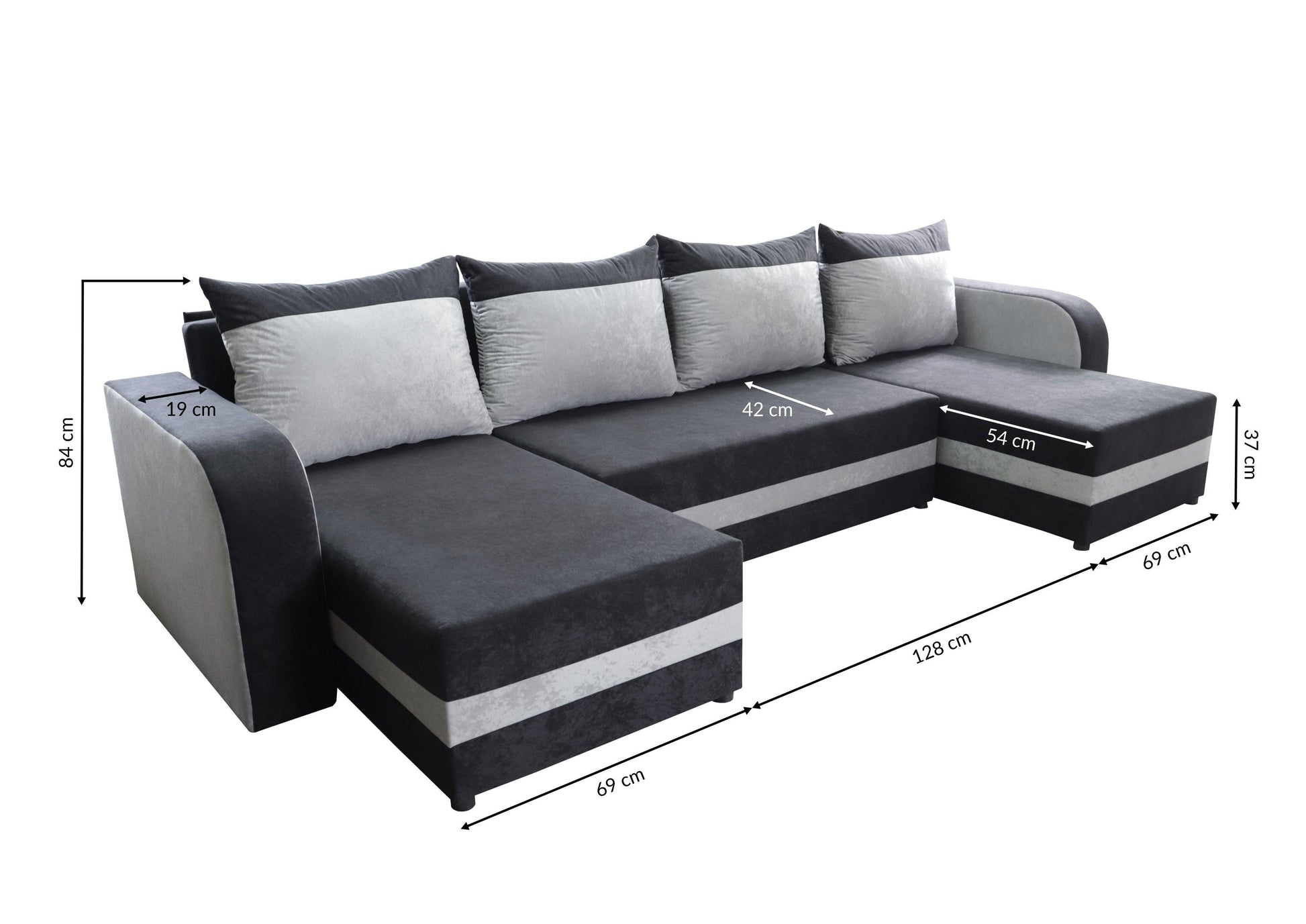 CORNER SOFA BED ALEXA U SHAPE 304CM / FOAM