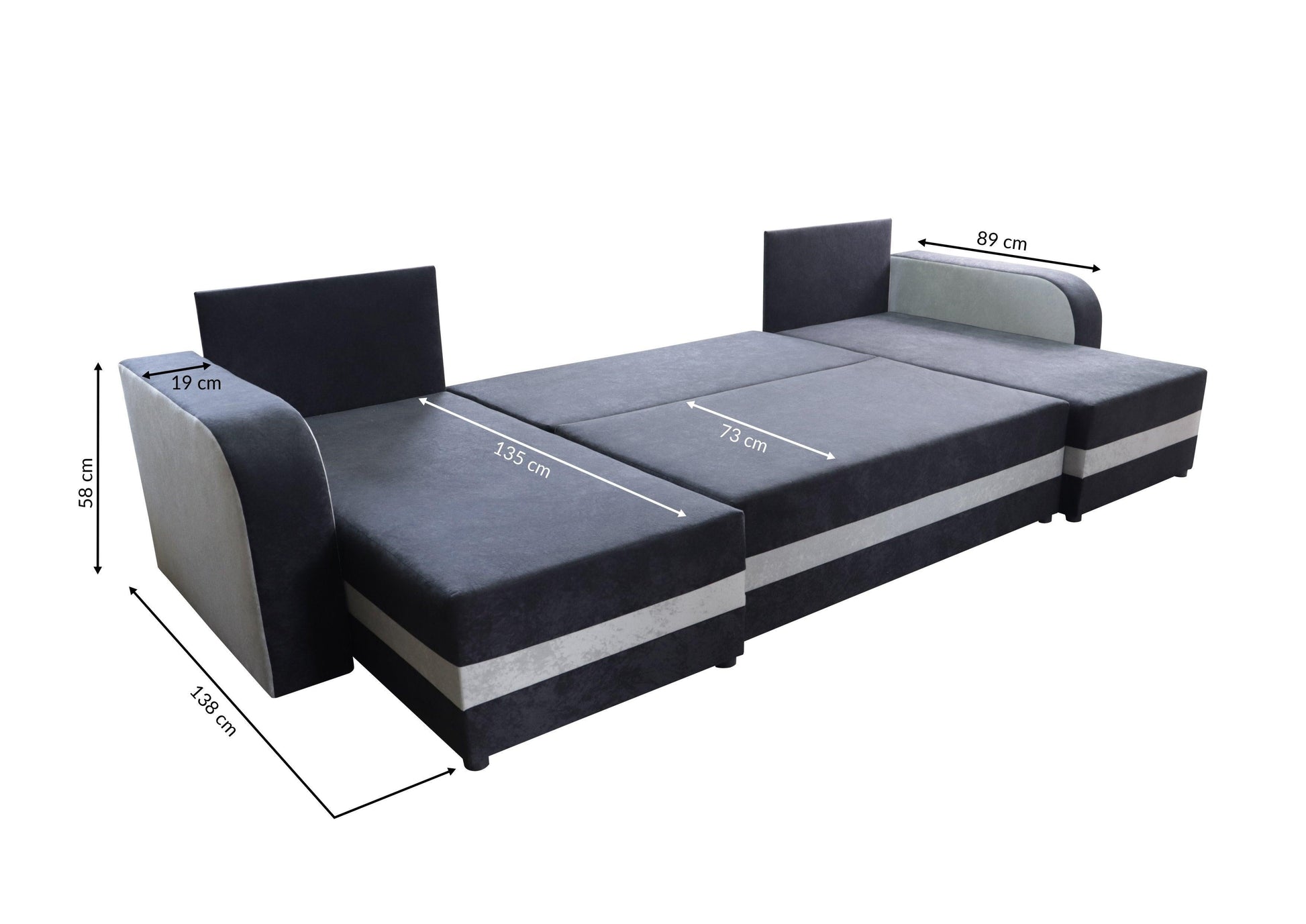 CORNER SOFA BED ALEXA U SHAPE 304CM / FOAM