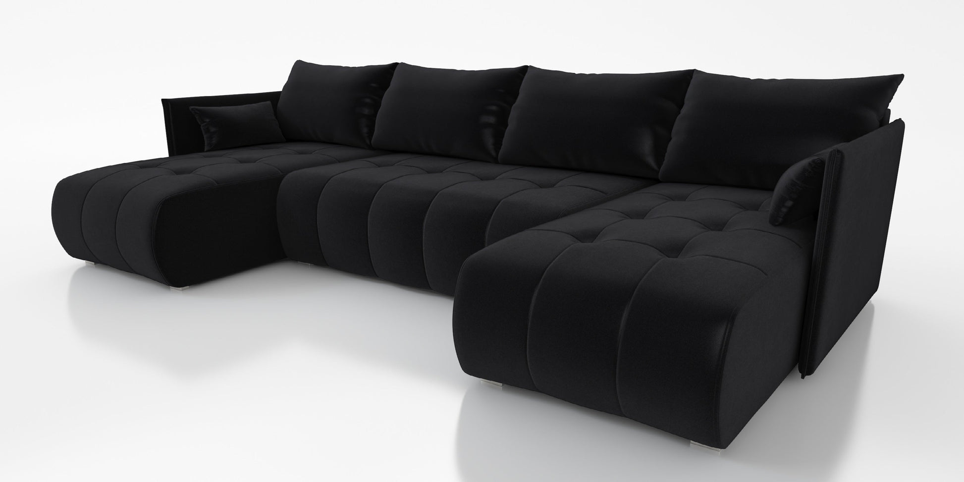 CORNER SOFA BED NESS U SHAPE *CHOICE OF COLORS* / SPRINGS + FOAM