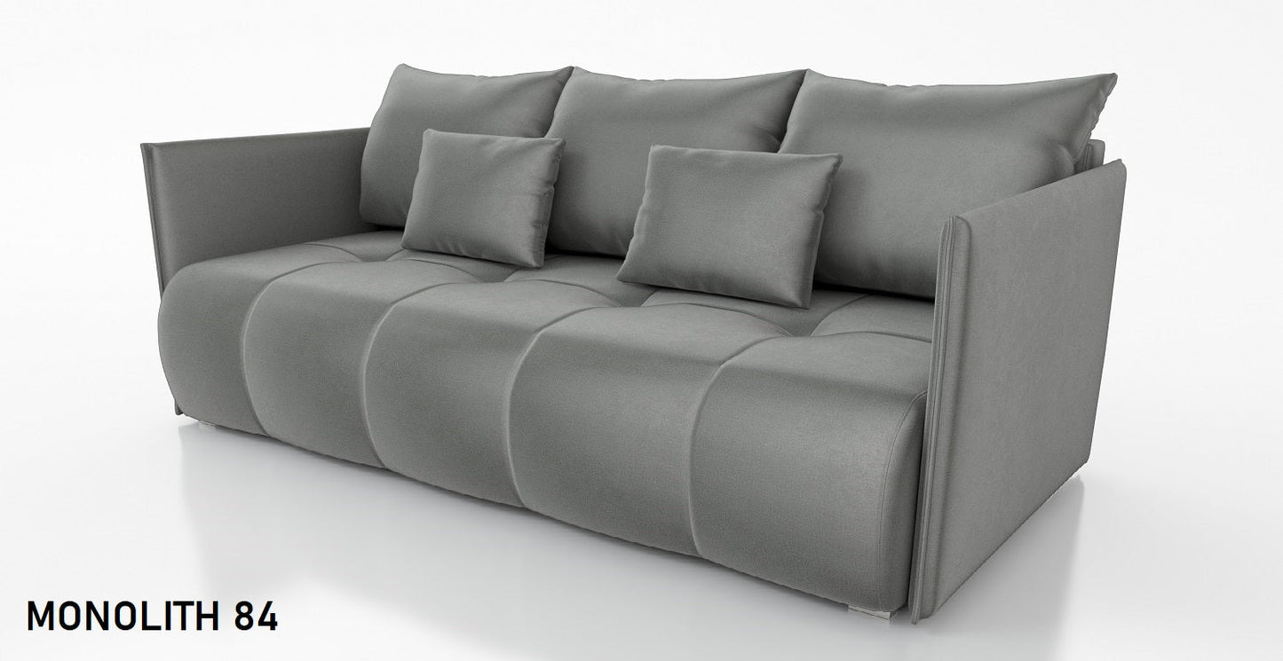 SOFA BED NESS 199CM SPINGS + FOAM / CHOICE OF COLOR