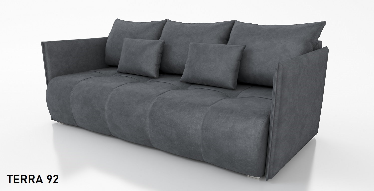 SOFA BED NESS 199CM SPINGS + FOAM / CHOICE OF COLOR