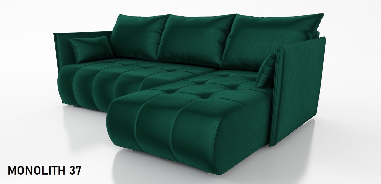 CORNER SOFA BED NESS 214CM / SPRINGS + FOAM / CHOICE OF COLOR