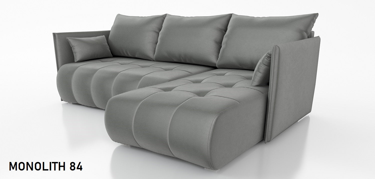 CORNER SOFA BED NESS 214CM / SPRINGS + FOAM / CHOICE OF COLOR