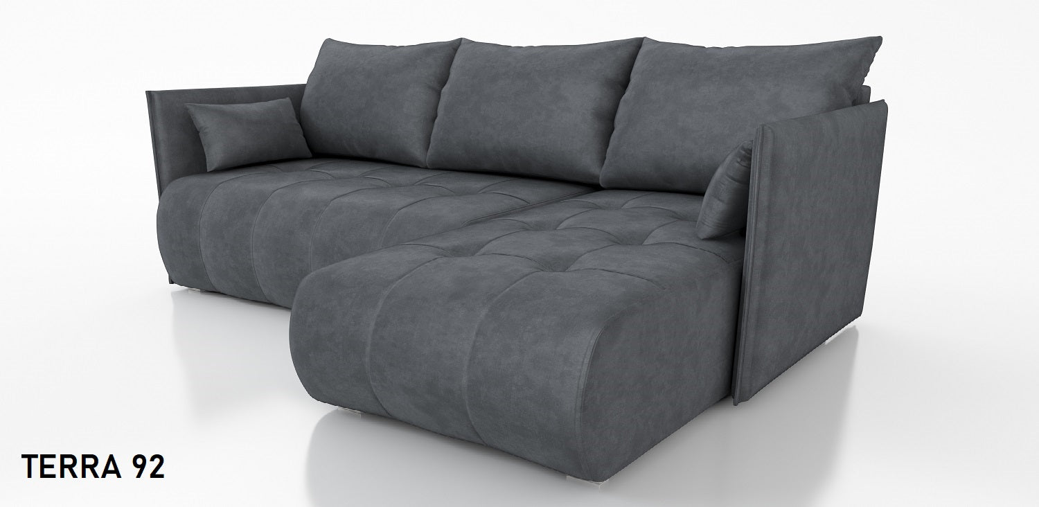 CORNER SOFA BED NESS 214CM / SPRINGS + FOAM / CHOICE OF COLOR